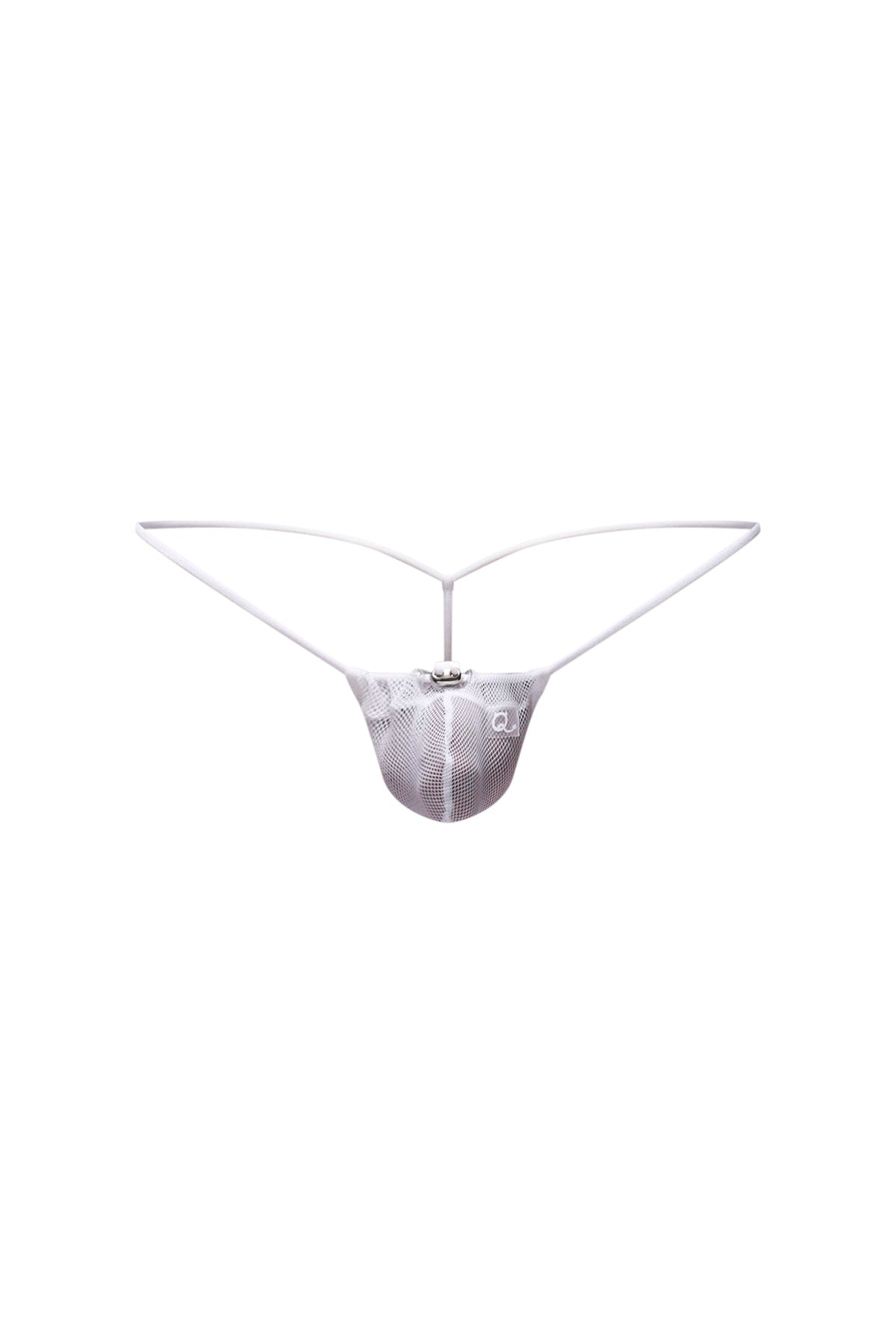 PetitQ Men's G-String Cocksak Mesh White