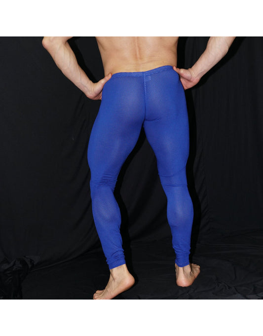 Arroyman Men's Blue Mesh Runner Tights Pants RNR013M