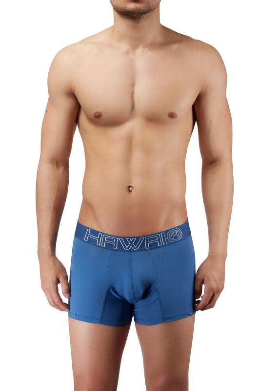 Blue hawai® men’s boxer briefs in blue quartz with a snug fit and elastic waistband model 41948