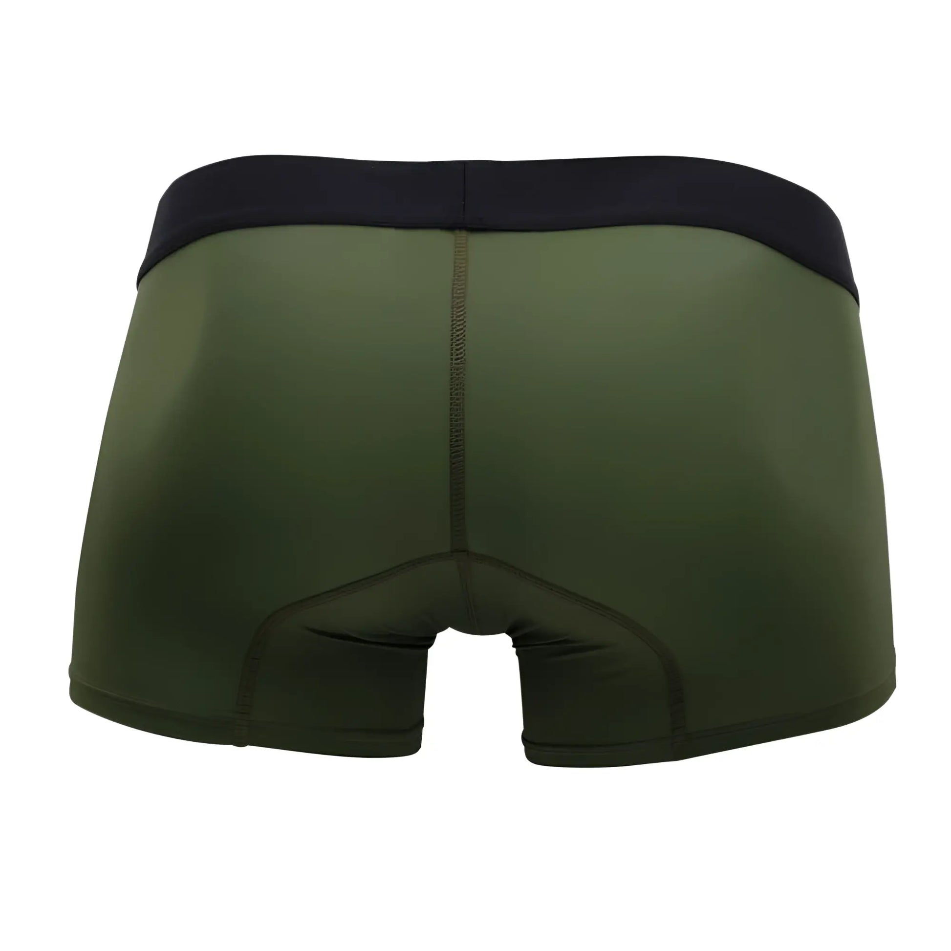 Olive green hawai 41948 boxer briefs with a black elastic waistband made for comfortable everyday wear