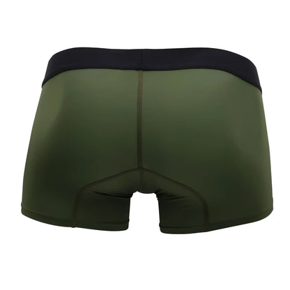 Olive green hawai 41948 boxer briefs with a black elastic waistband made for comfortable everyday wear