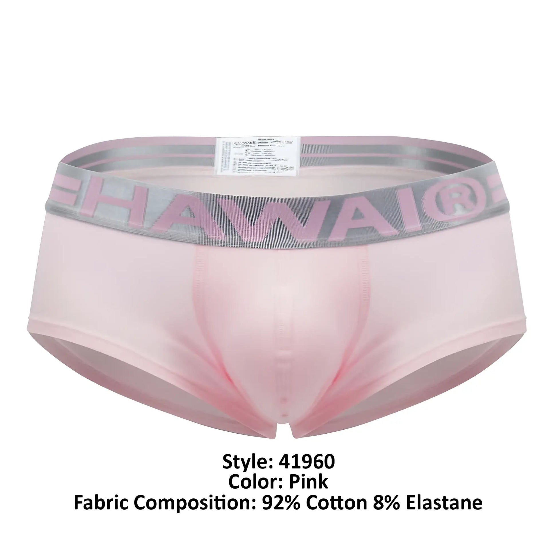Pink hawai 41960 cotton trunks briefs made of 92% cotton and 8% elastane in bright pink color