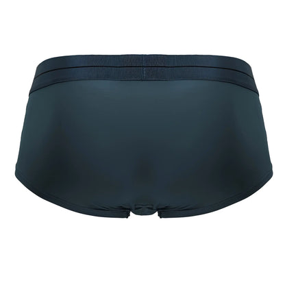 Black hawaI 41961 microfiber briefs in green with smooth stretchy fabric and elastic waistband