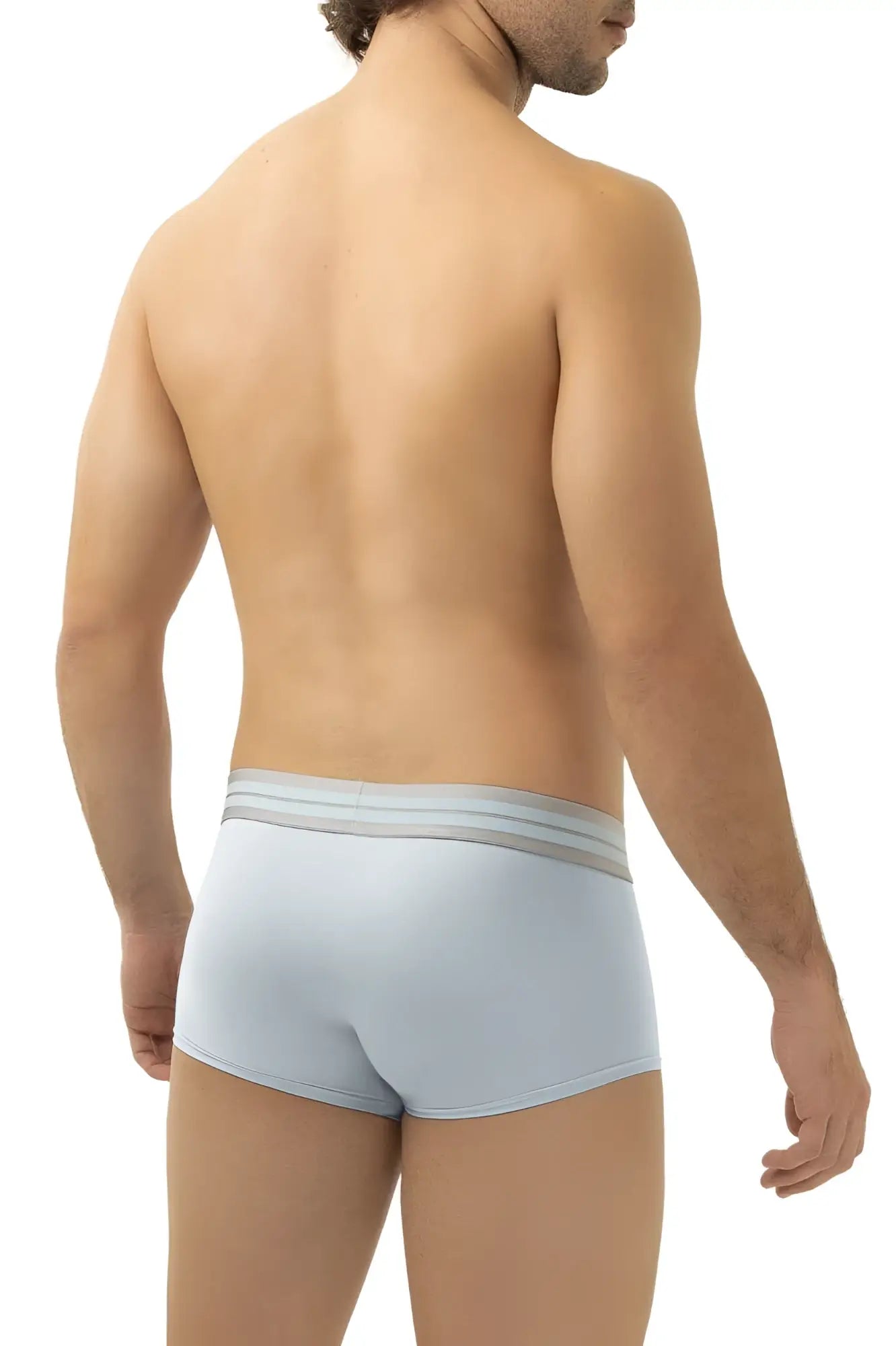 Light blue hawaï 41961 microfiber briefs with a subtle striped waistband for comfortable daily wear