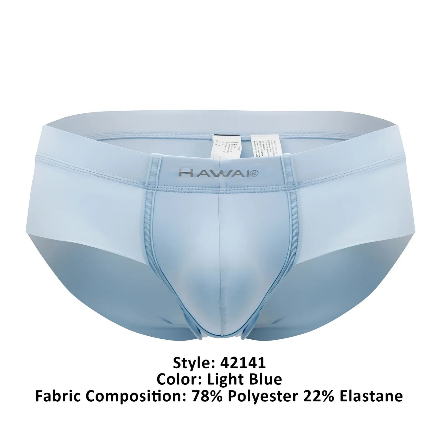 Light blue Hawai 42141 microfiber briefs made of 78 percent polyester and 22 percent elastane for men