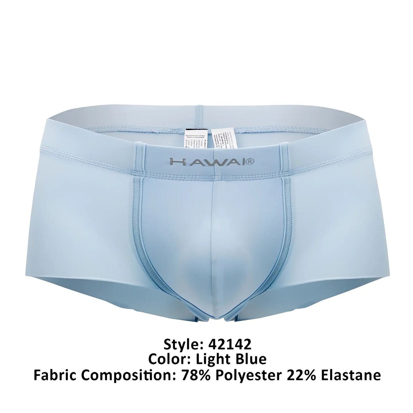 Light blue hawai 42142 microfiber men’s briefs made of 78% polyester and 22% elastane for comfortable wear