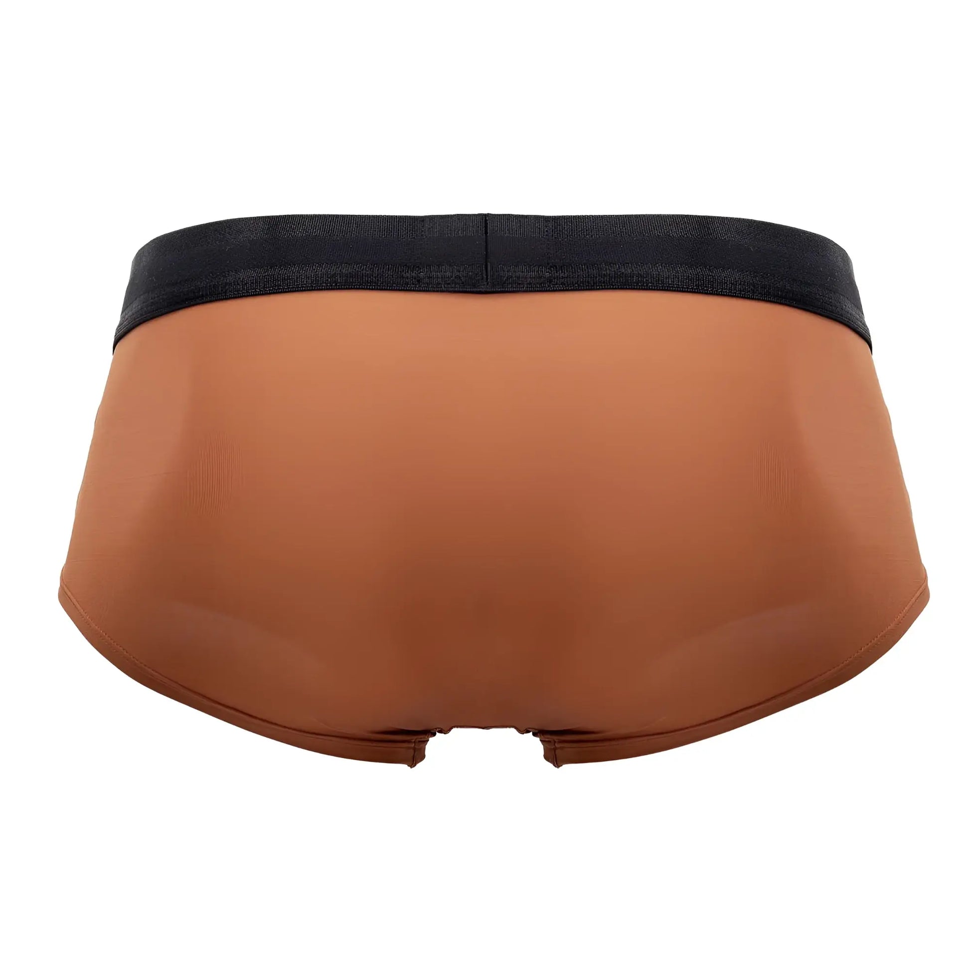 Tan microfiber briefs with a black elastic waistband from hawai 42181 solid microfiber briefs color amber collection