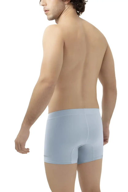 Light blue hawaï 42222 microfiber trunks showing back side with smooth texture and subtle seam detail