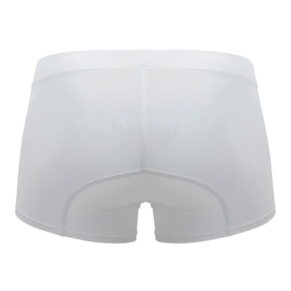 White men’s briefs hawai 42222 microfiber trunks in white with smooth form-fitting fabric and subtle seam detailing