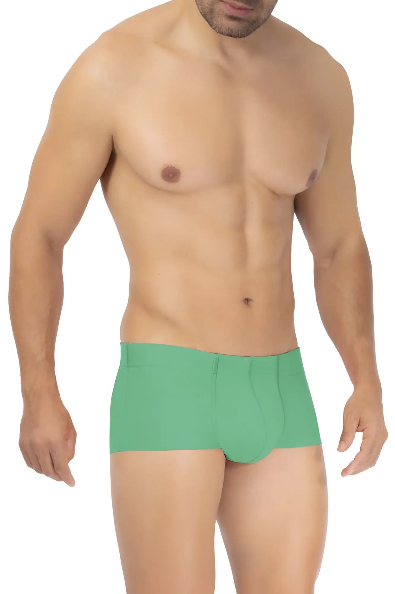 Green men’s microfiber briefs hawai 42308 in vibrant green showing front view for comfortable daily wear