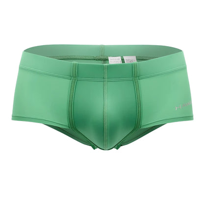 Green men’s microfiber trunks hawai 42308 with smooth form-fitting fabric and subtle stitching details