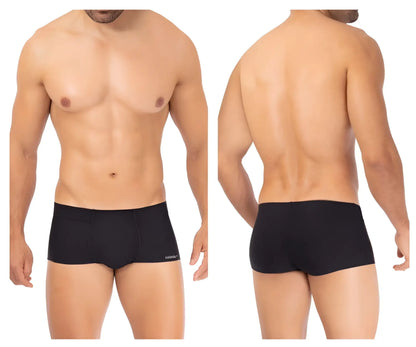 Black hawai 42344 microfiber trunks with smooth form-fitting fabric and subtle waistband branding