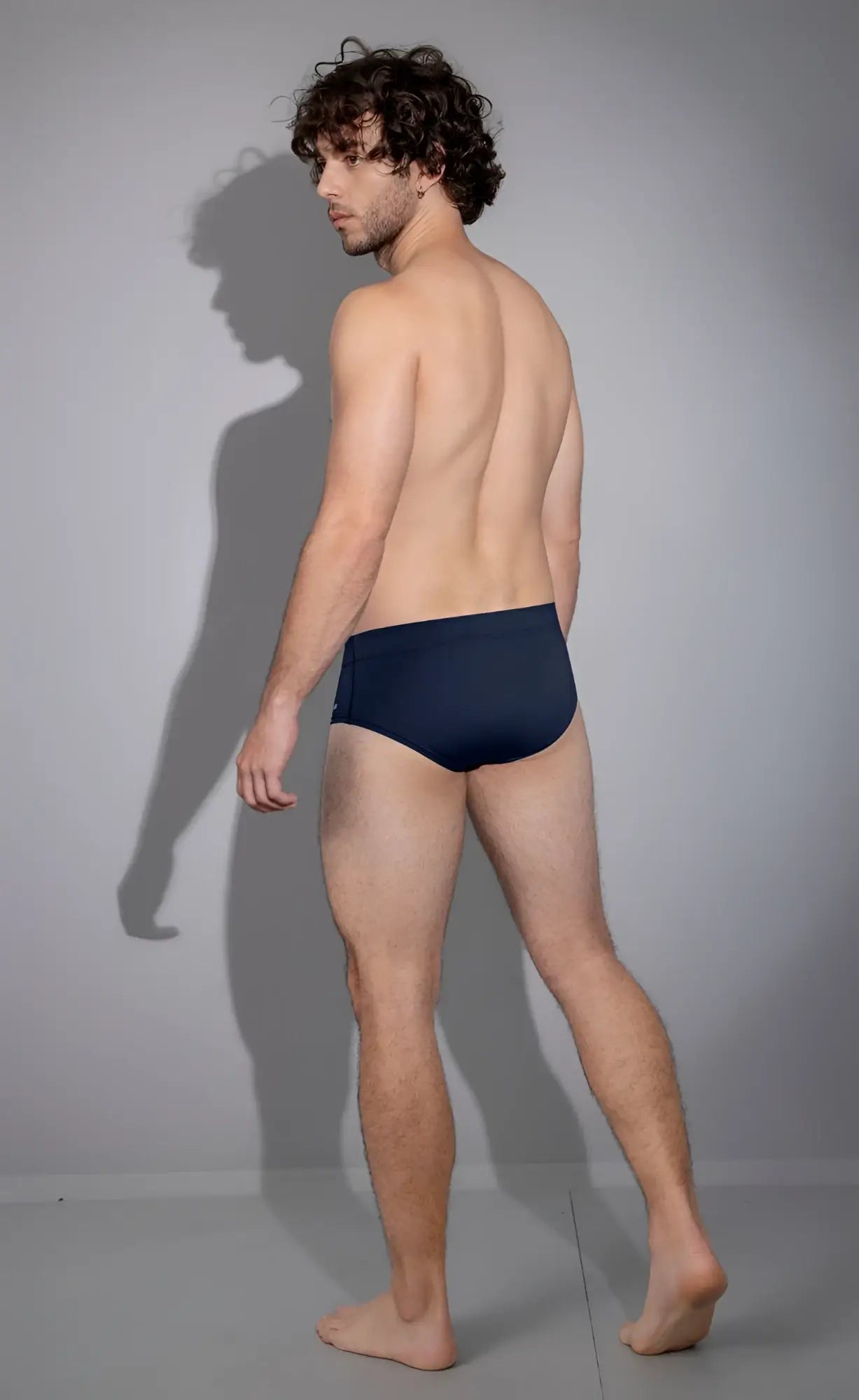 Navy blue microfiber briefs hawai 42241 in dark blue showing front side design and fit