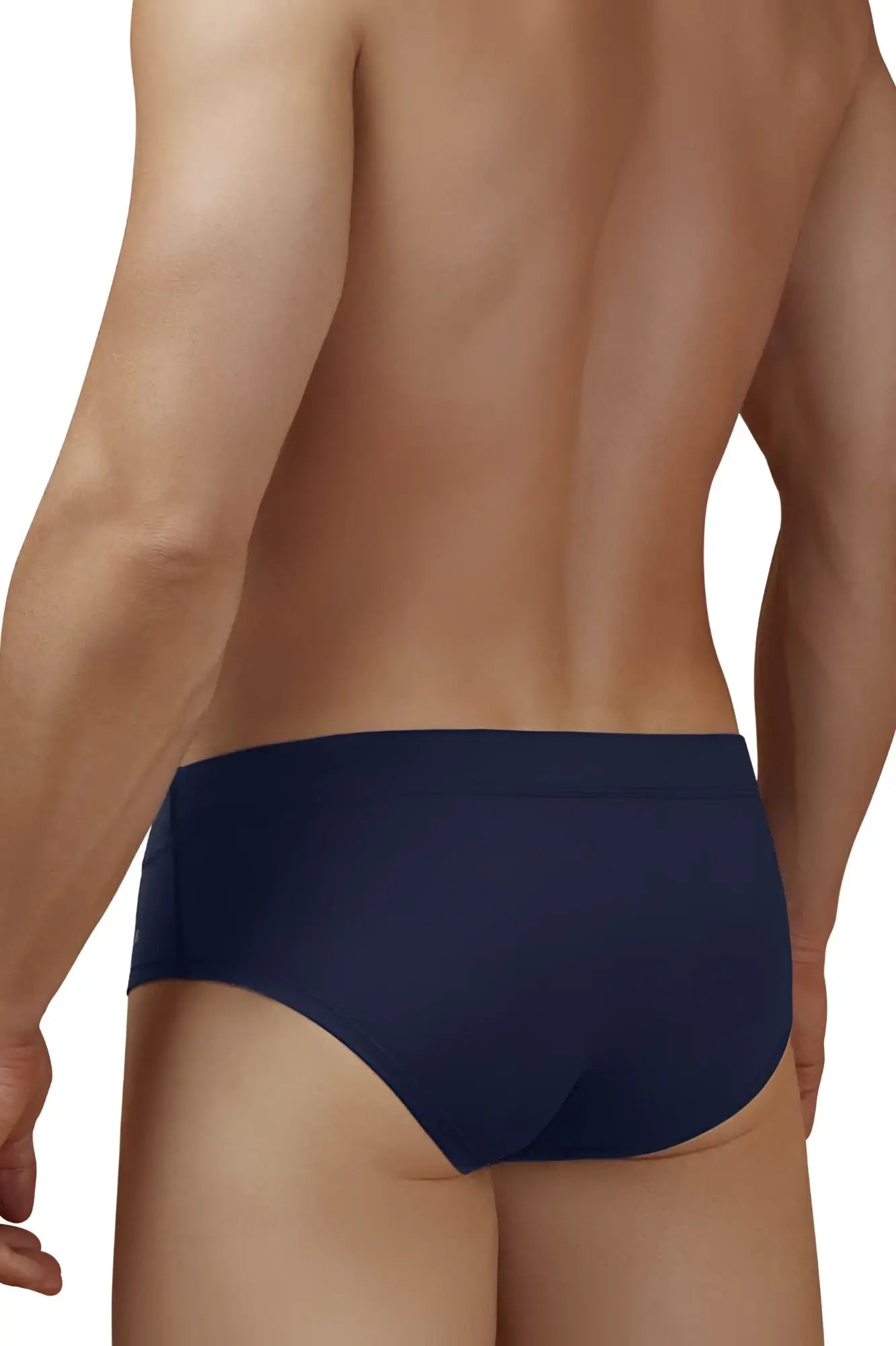 Navy blue microfiber briefs hawai 42241 in dark blue showing front side design and fit features