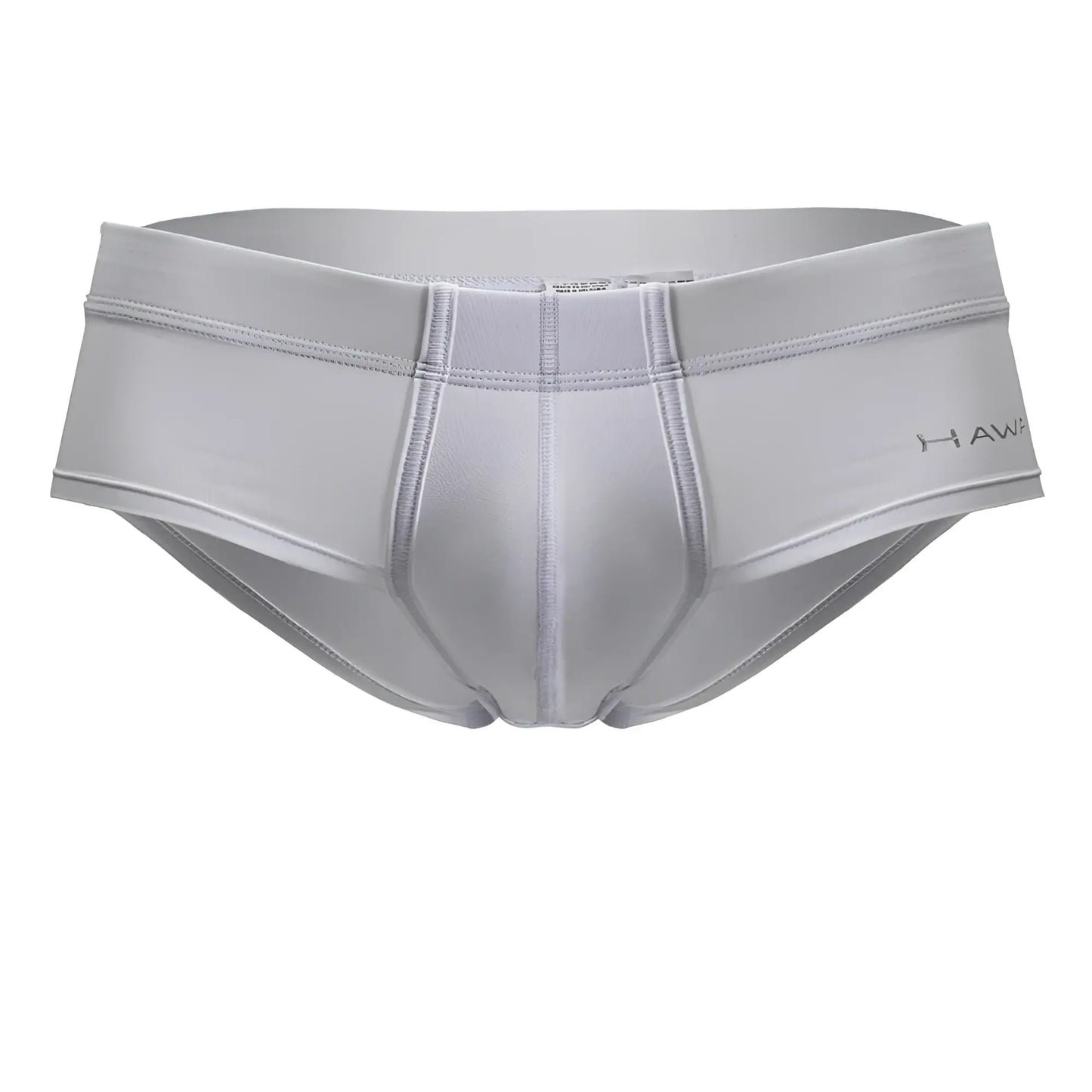 Gray hawk hawai 42241 white microfiber briefs with smooth form-fitting design and subtle stitching details