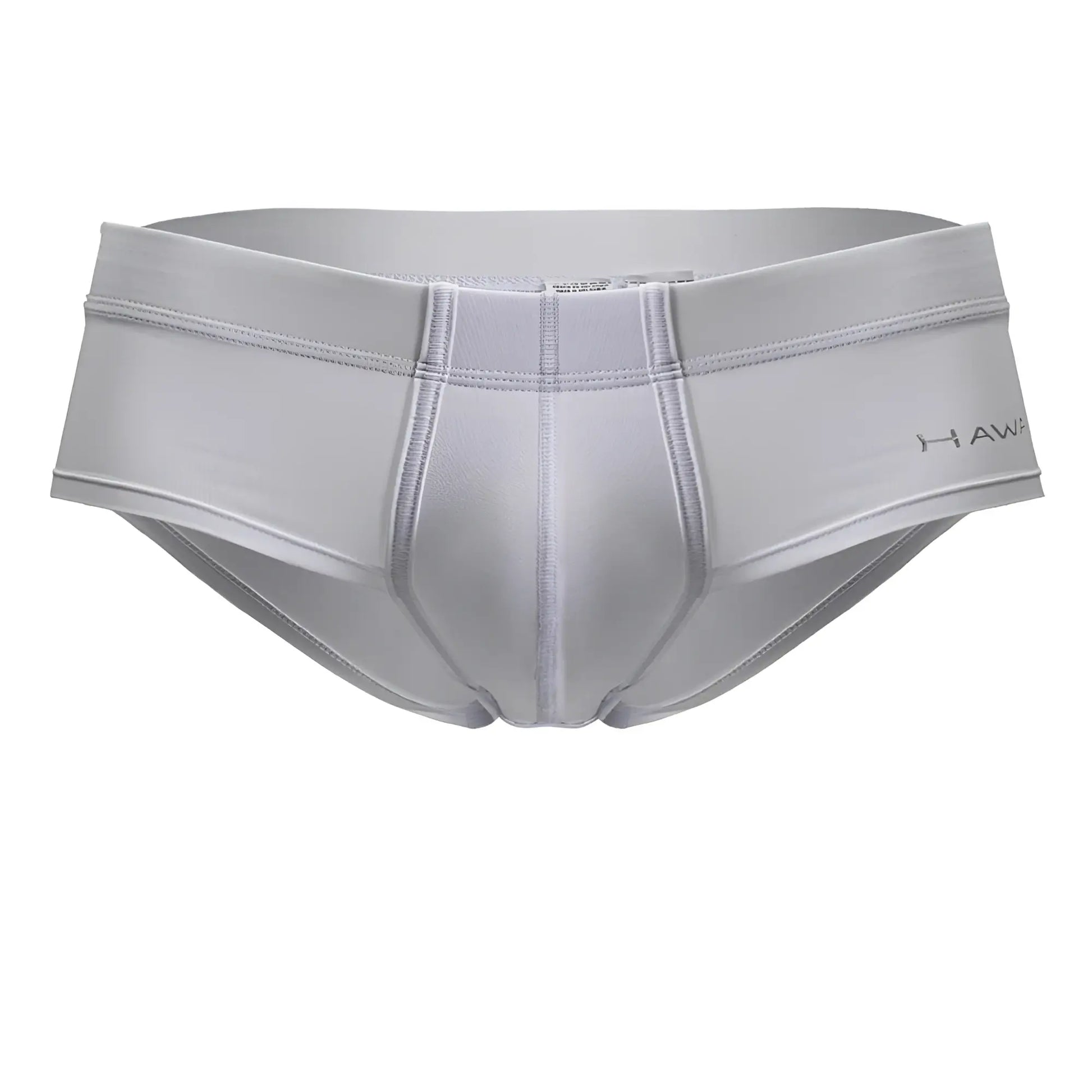 Gray hawk hawai 42241 white microfiber briefs with smooth form-fitting design and subtle stitching details