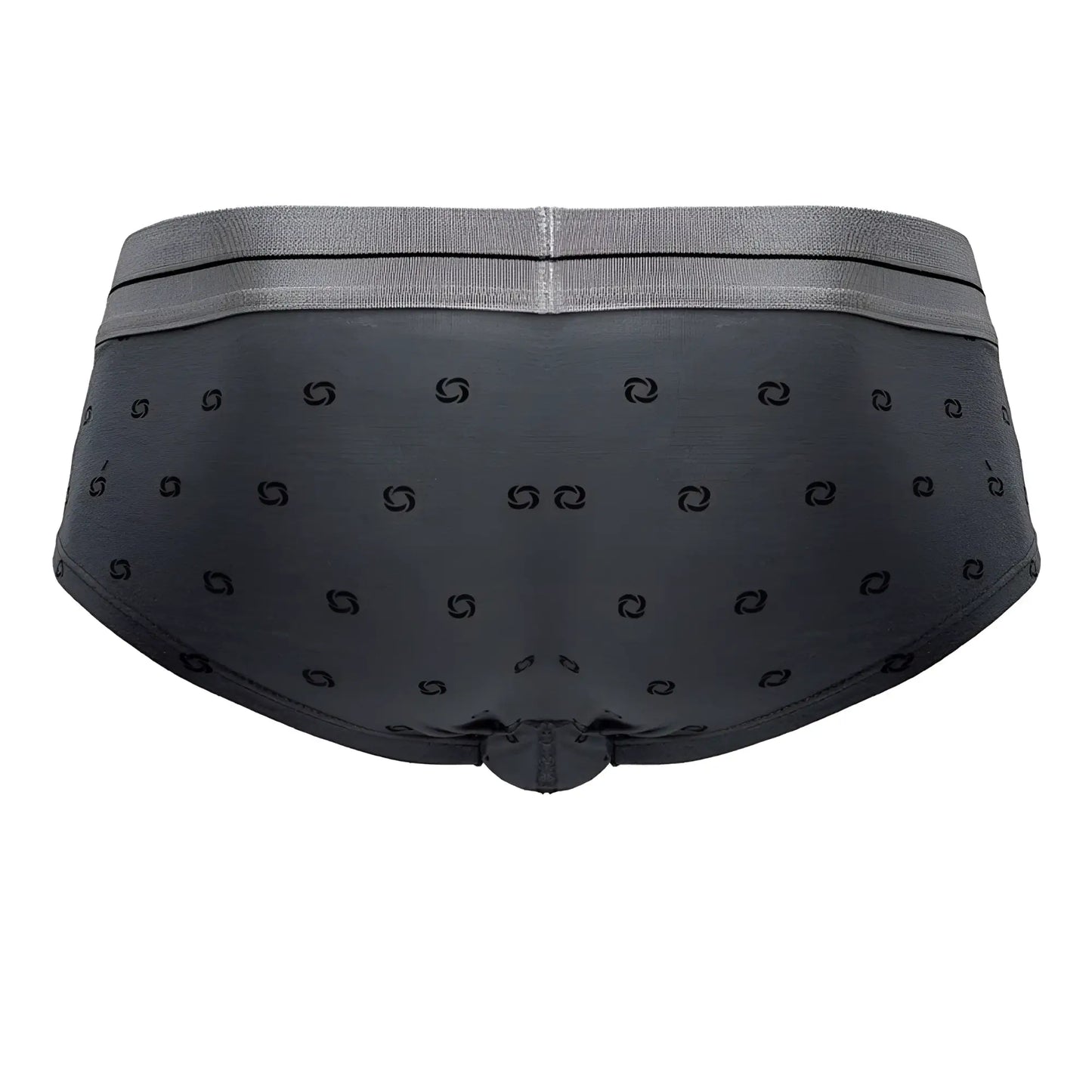 Dark gray hawai 42531 cotton blend briefs with subtle black geometric pattern and matching elastic waistband