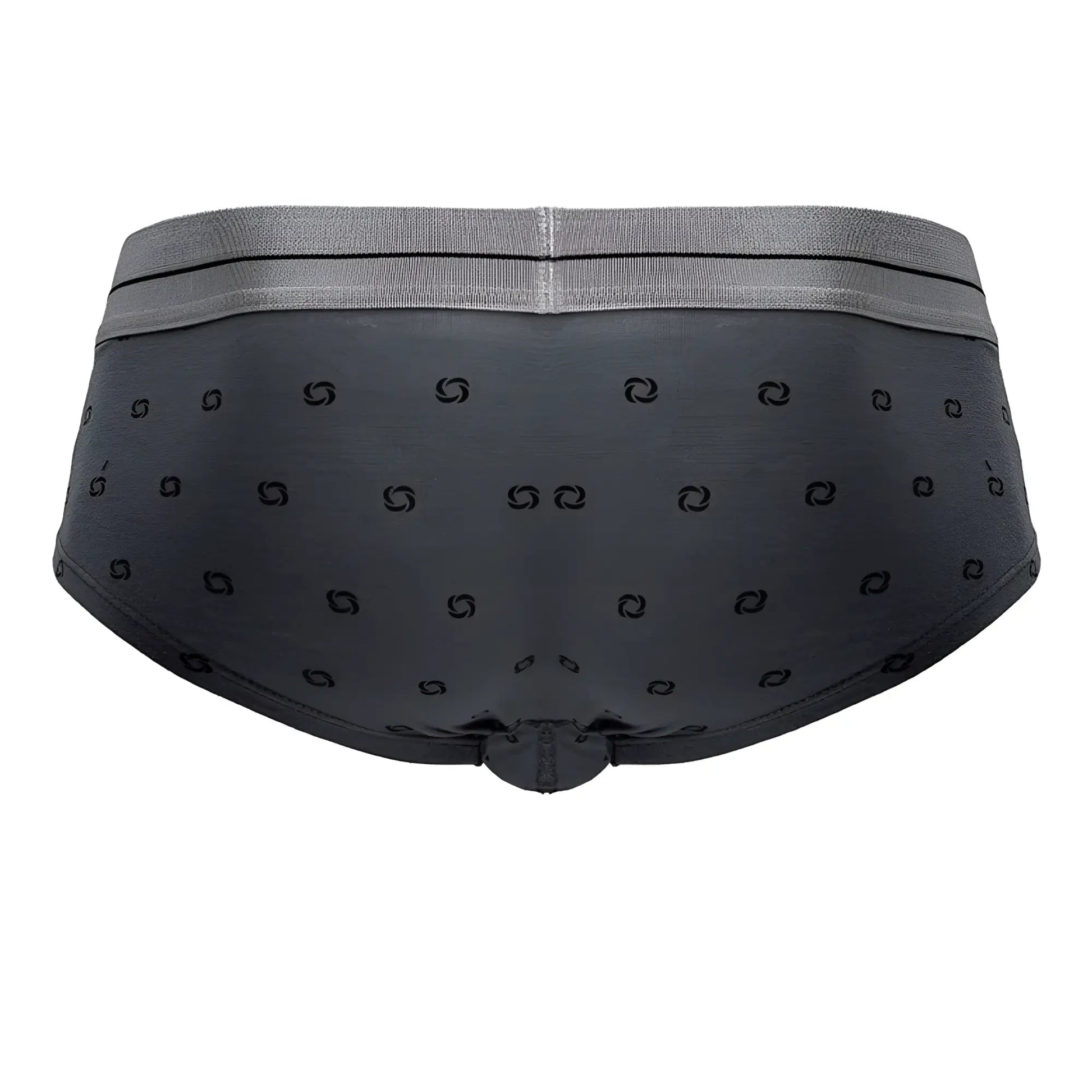 Dark gray hawai 42531 cotton blend briefs with subtle black geometric pattern and matching elastic waistband