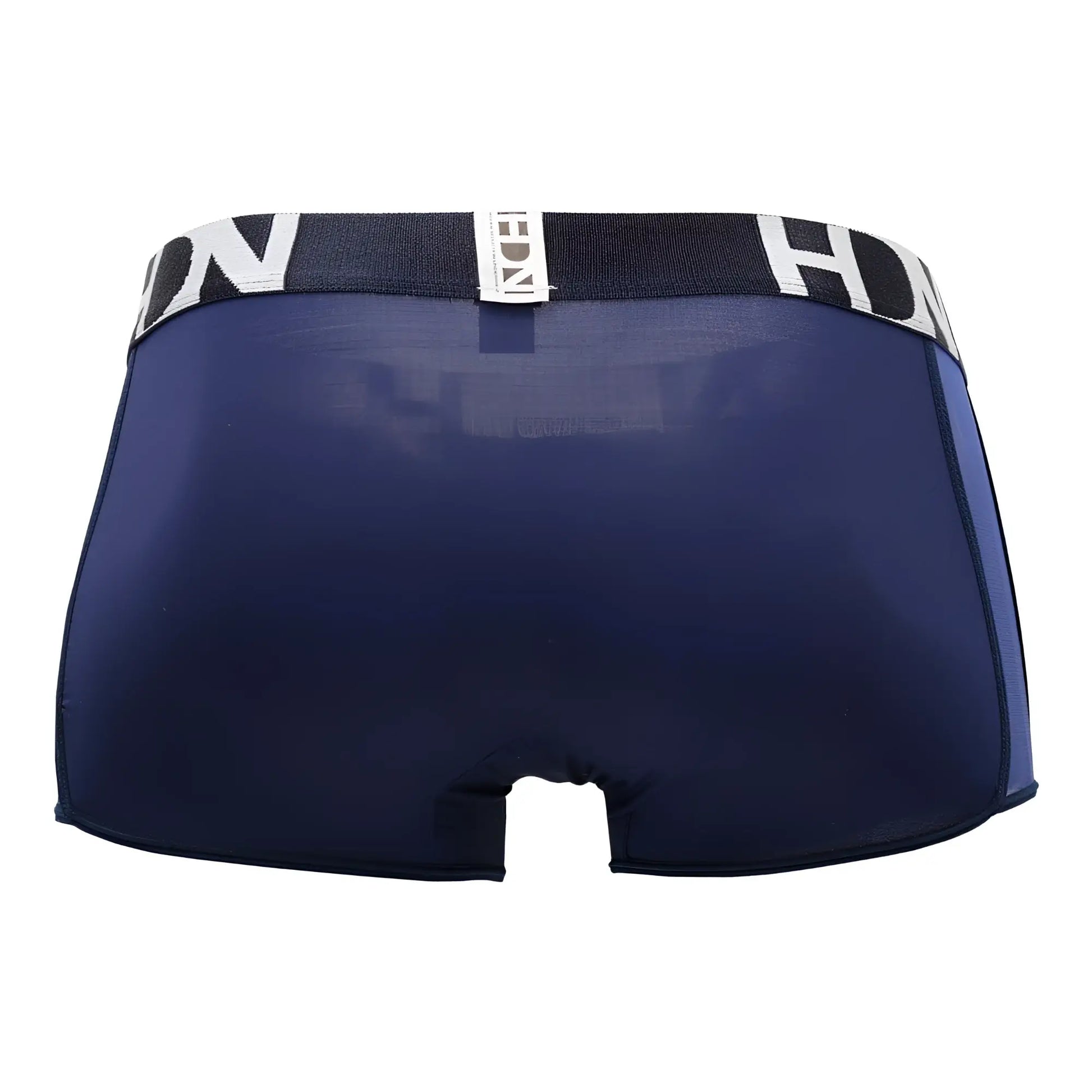 Navy blue hidden 964 mesh side trunks boxer briefs with black and white branded waistband for comfortable wear
