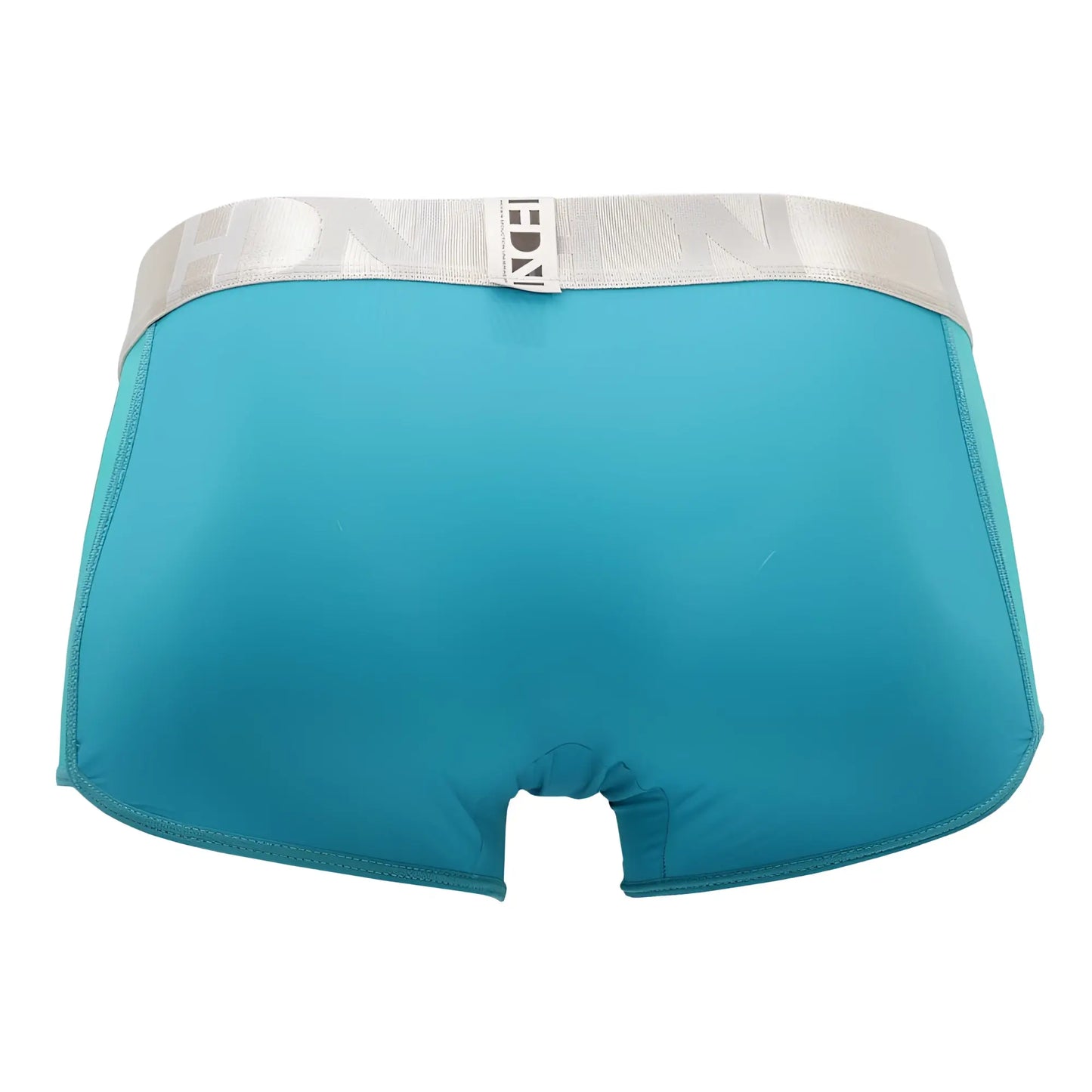 Teal hidden 964 mesh side trunks with silver inch waistband in jade color featuring breathable fabric for comfort