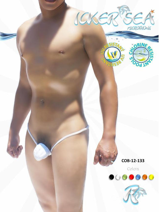 Icker Sea Cup Micro G String Swimwear White COB-12-133