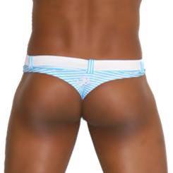 Icker Sea Sailor Stripe Belted Thong Swimwear COB-13-05