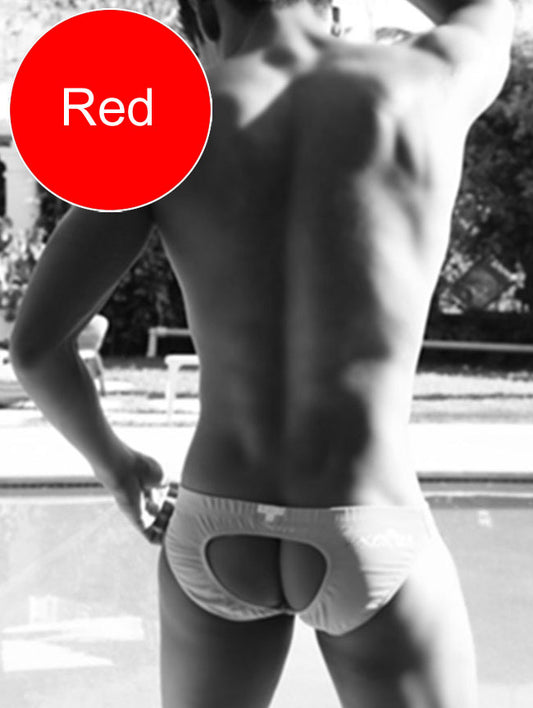 Icker Sea Lifeguard Jock Brief Jock Strap Swimwear Red COB-13-09