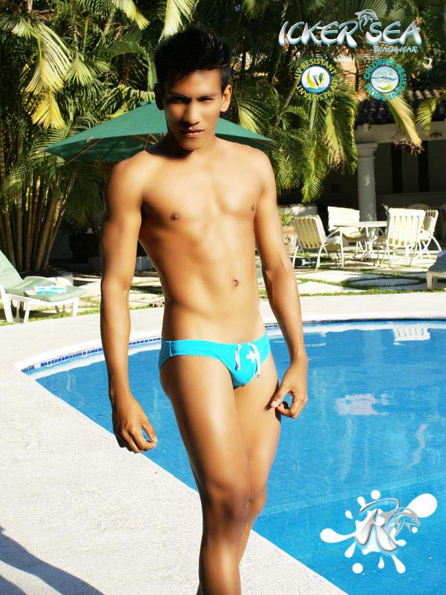 Icker Sea Lifeguard Jock Brief Jock Strap Bademode Blau COB-13-09