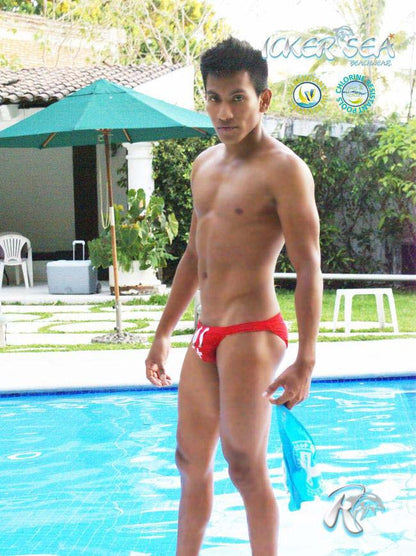 Icker Sea Lifeguard Micro Slip Bikini Bademode Rot COB-13-10