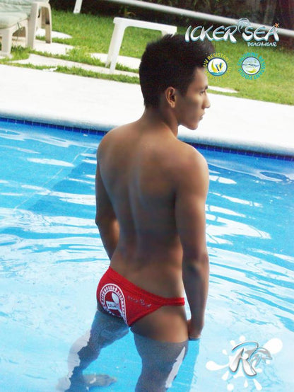 Icker Sea Lifeguard Micro Slip Bikini Bademode Rot COB-13-10