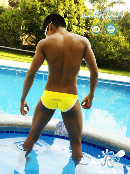 Icker Sea Contrast Trim Micro Slip Bikini Bademode Mango/Weiß COB-13-15