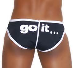 Icker Sea Slip Bikini mit Reißverschluss hinten, schwarz, COB-13-21