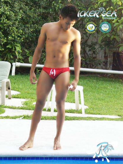 Icker Sea Lifeguard Slip Bikini Bademode Rot COB-13-23