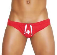 Icker Sea Lifeguard Slip Bikini Bademode Rot COB-13-23