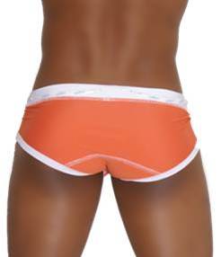 Icker Sea Cord Bikini mit Kontrastbesatz und -nähten, Orange/Weiß, COB-13-34