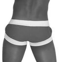 Icker Sea Legs Shoe Lace Pouch Square Cut Trunk Swimwear Blue COB-13-45