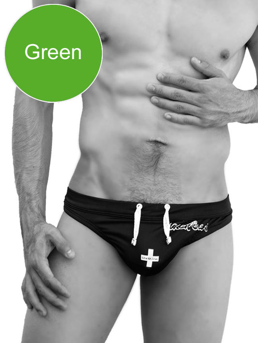 Icker Sea Lifeguard Tanga Thong Swimwear Green COB-14-LTW03
