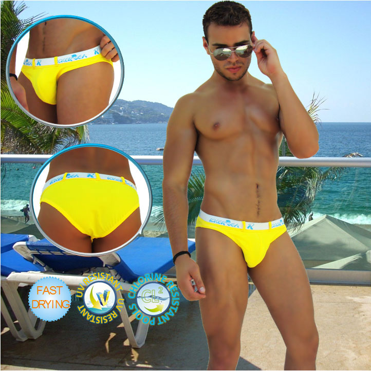 Icker Sea Sailor Bikini mit Gürtel und Logo, Mango/Weiß, COB-14-MS01