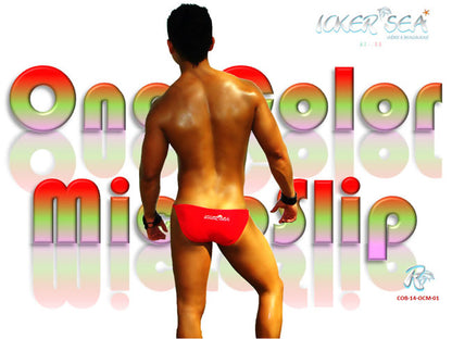 Icker Sea Solid Micro Slip Bikini Bademode Rot COB-14-OCM01