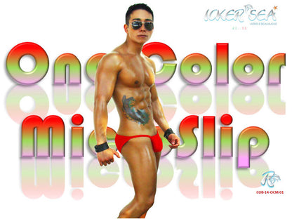 Icker Sea Solid Micro Slip Bikini Bademode Rot COB-14-OCM01