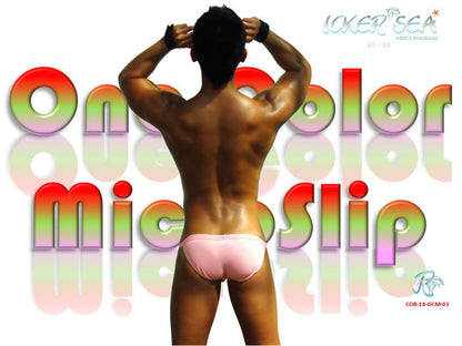 Icker Sea Solid Micro Slip Bikini Bademode Pink COB-14-OCM03