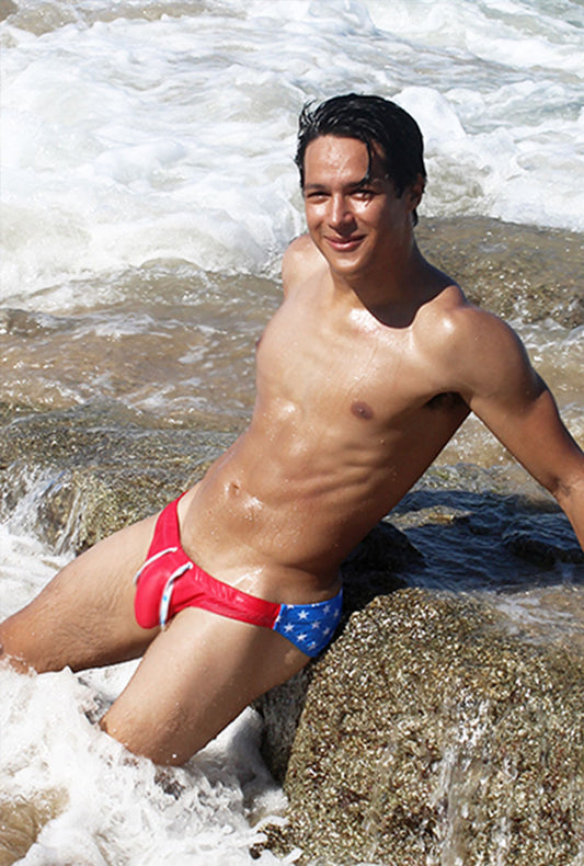 Icker Sea Stars Bikini-Bademode Rot/Blau COB-15-07