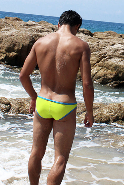 Icker Sea Mini-Bikini mit Kontrastbesatz, Grün/Blau, COB-15-30