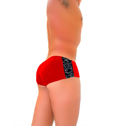 Icker Sea Letters Mini Boxer Brief Unterwäsche Rot COI-12-107