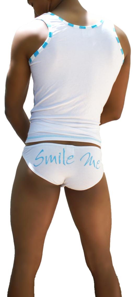 Icker Sea Smile Me Tanktop mit Streifenmuster, weiß, COI-13-17