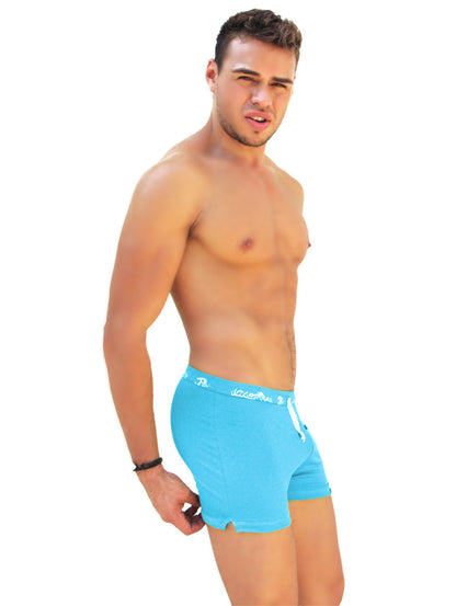 Icker Sea Boxershorts mit seitlichem Schlitz, lang, blau, COI-14-BLUE-08
