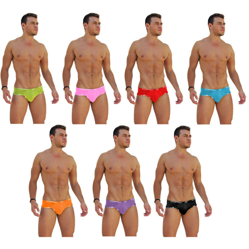 Icker Sea [7 Pack] Logo Trim Mini Bikini Underwear Assorted Colours COI-14-COLORS-04-ALL