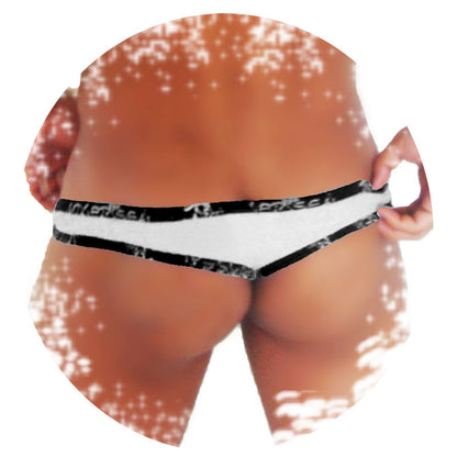 Icker Sea Fresh Dots Logo Trim Brazilian Thong Unterwäsche Schwarz COI-14-FD-01