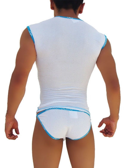 Icker Sea Fresh Dots Logo Trim Microslip Bikini Unterwäsche Blau COI-14-FD-03