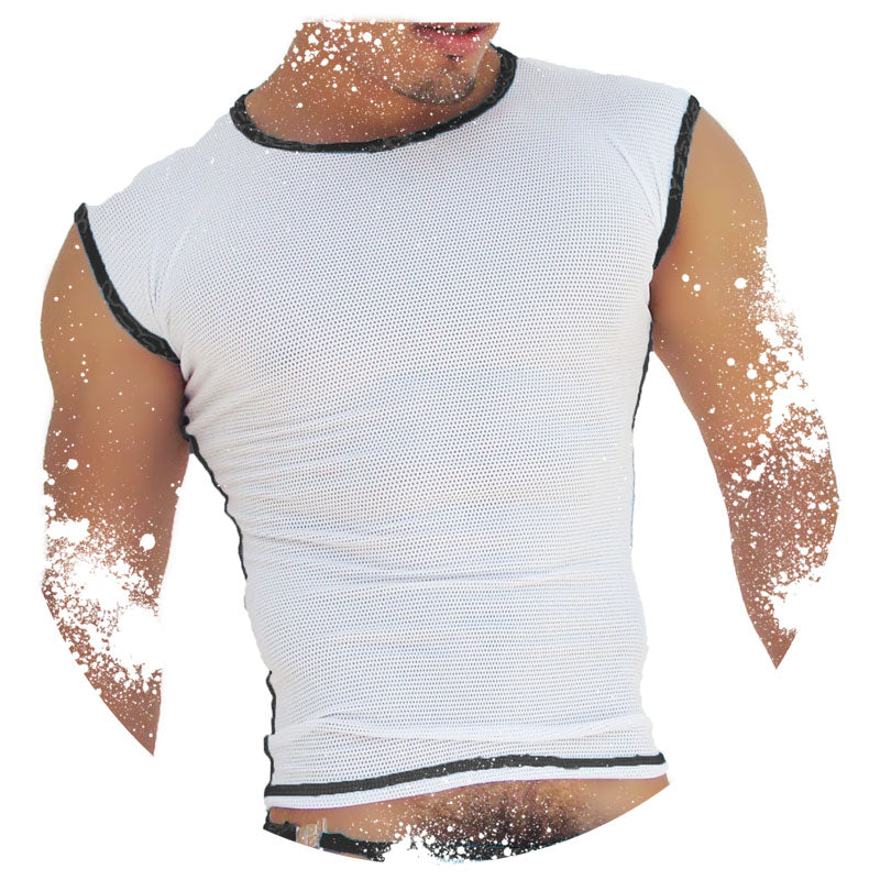 T-shirt noir Icker Sea Fresh Dots Logo Trim Muscle Top COI-14-FD-04